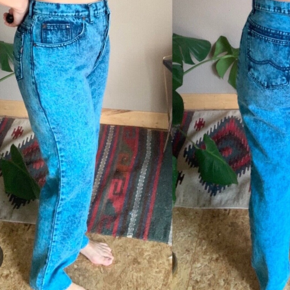 👖MCT womens blue acid wash jeans